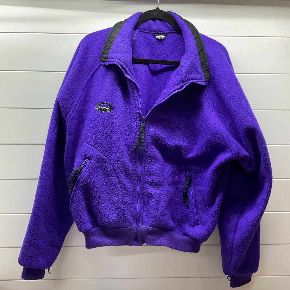 High Sierra Vintage Purple Fleece Full Zip Jacket  Large Outdoor Gorpcore